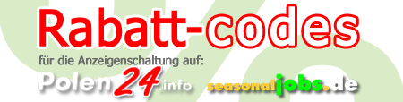 Rabattcodes für das Inserieren von Anzeigen auf seasonaljobs.de